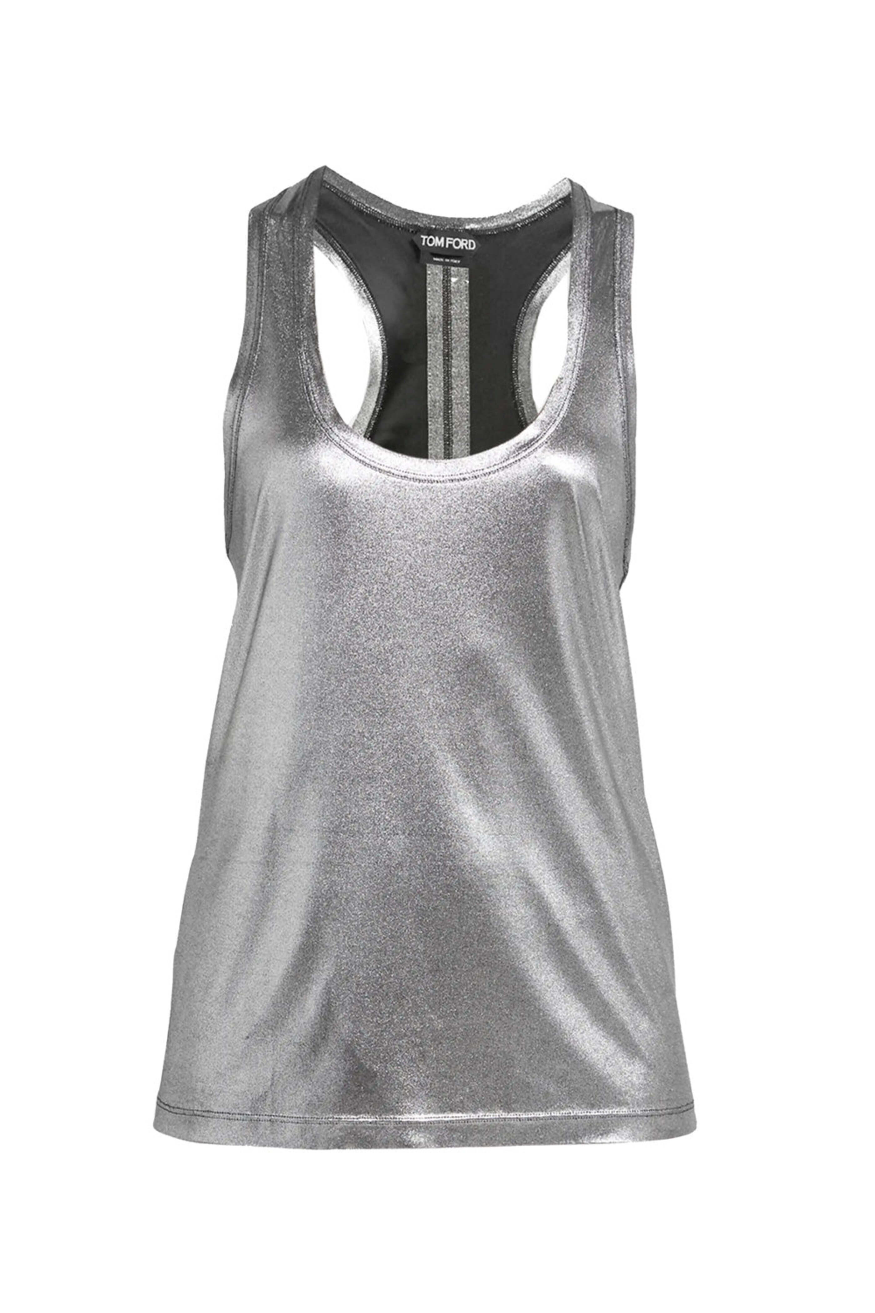 Tom Ford - Laminated Fluid Jersey Racer Back Tank Top