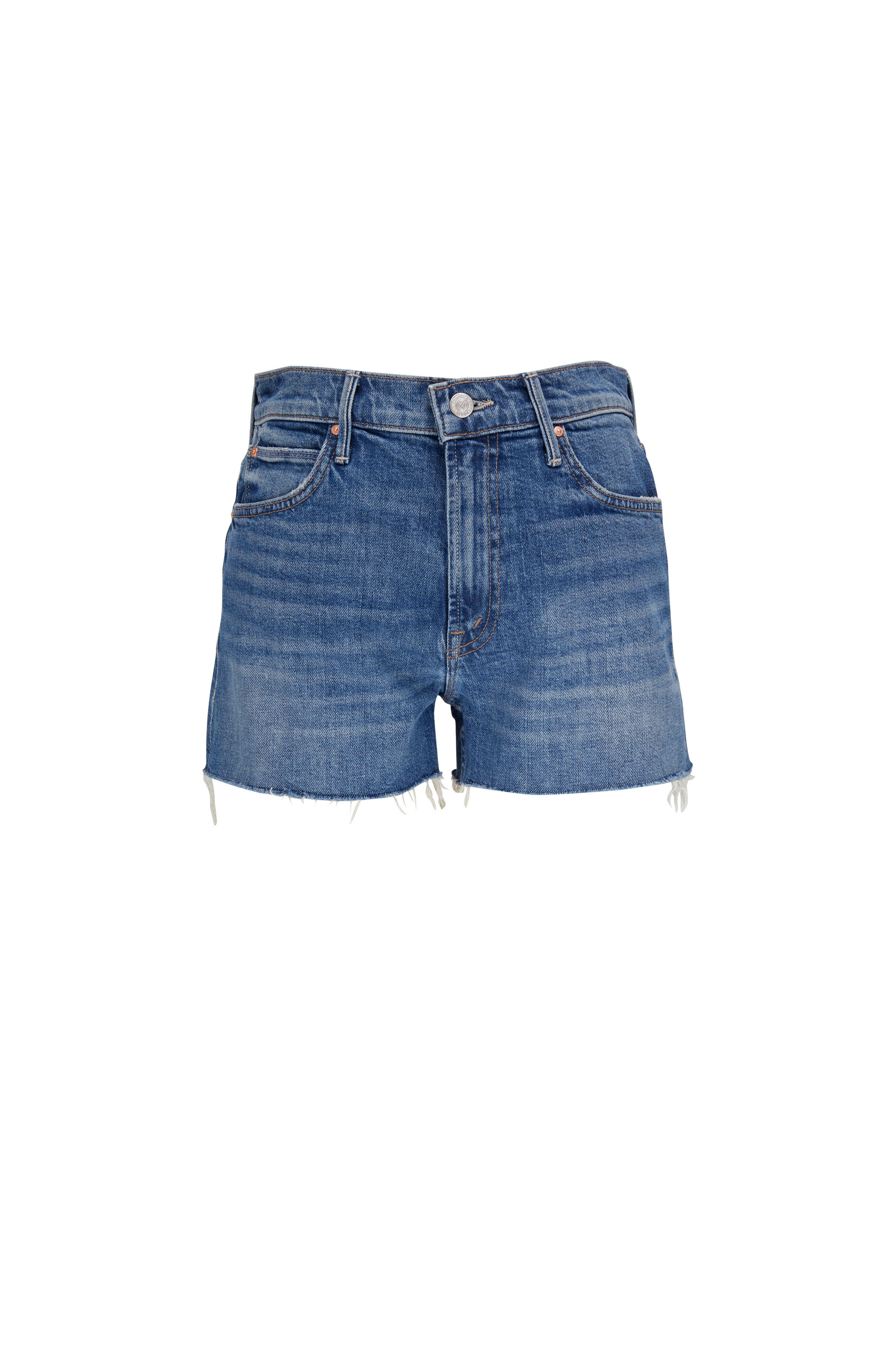 Mother Dutchie Running With Scissors Cutoff Denim Shorts