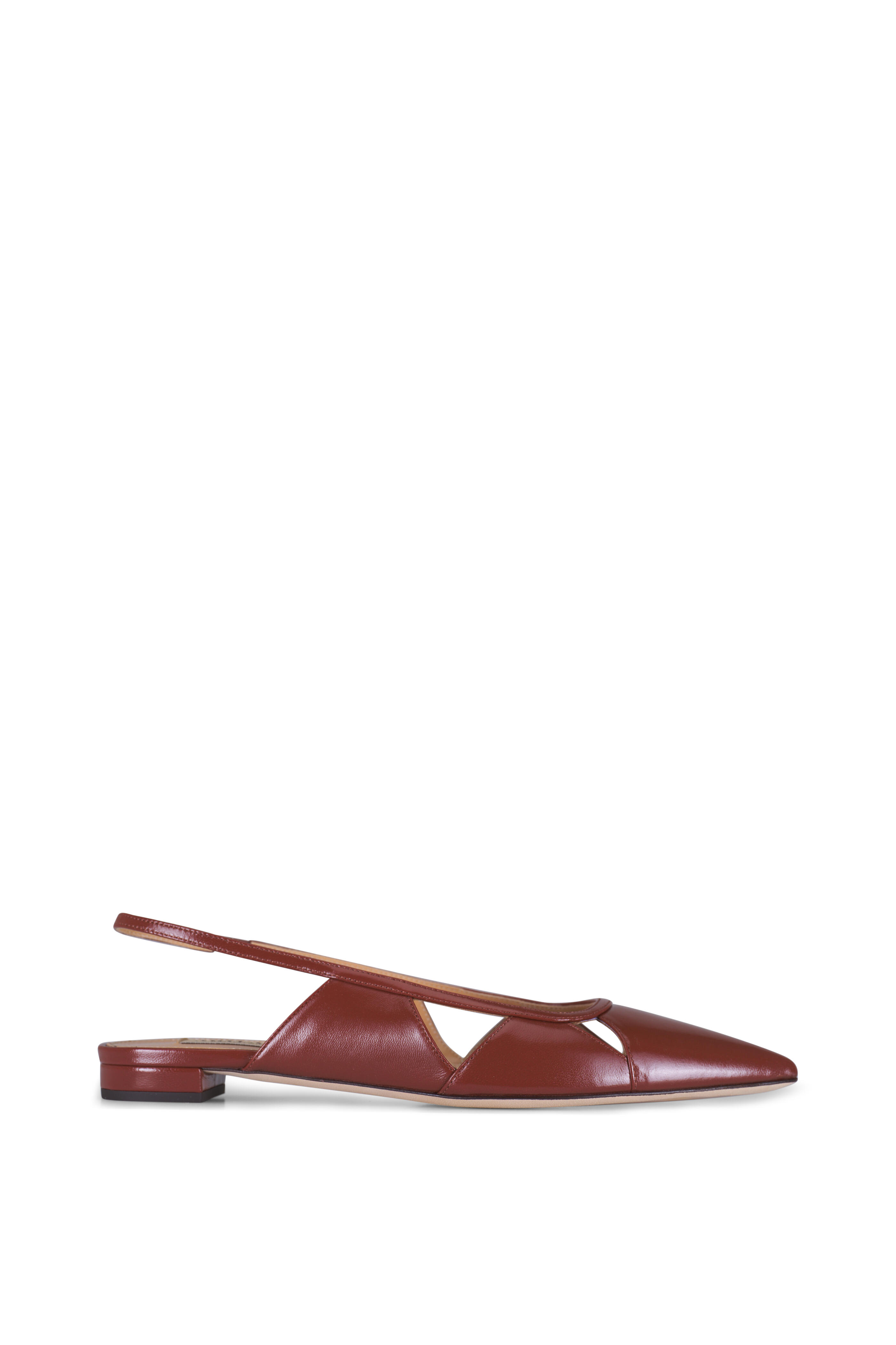 Arteana - Savona Brown Leather Slingback Flat