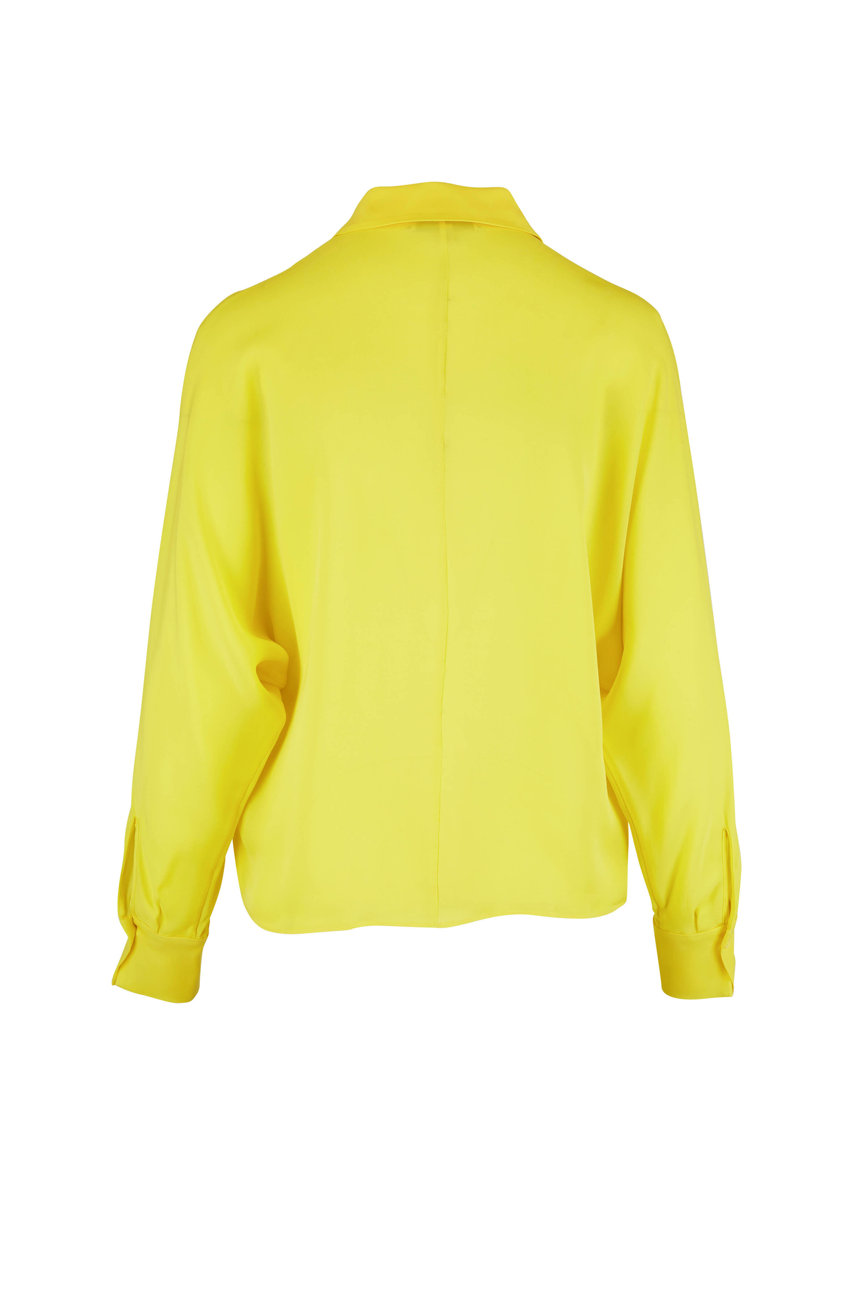 Dorothee Schumacher - Sophisticated Statement Yellow Silk Blouse