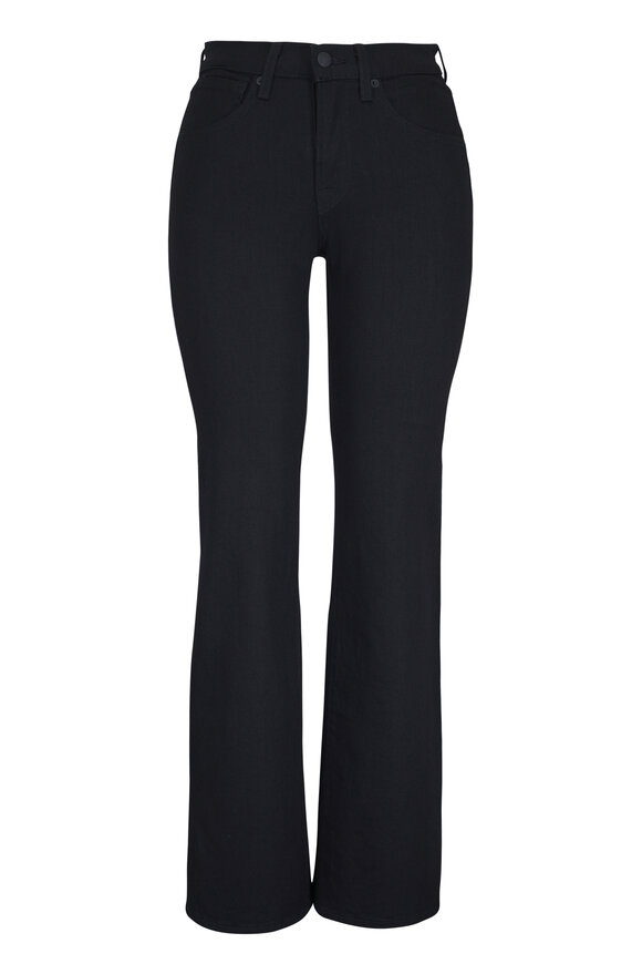 Nili Lotan Celia Distressed Black High Rise Flare Jean - view 1