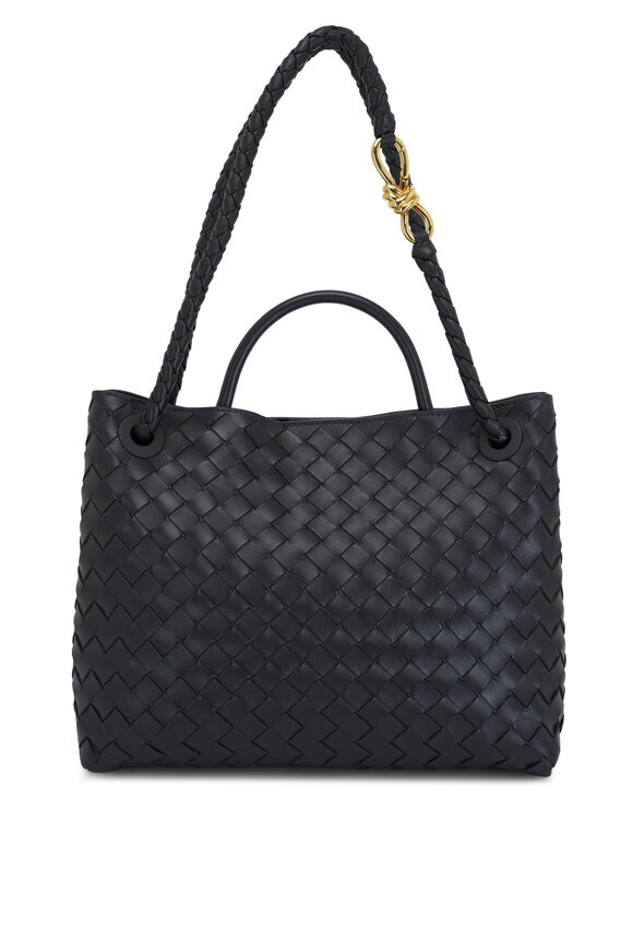 Bottega Veneta Medium Andiamo Black Intrecciato Leather Bag