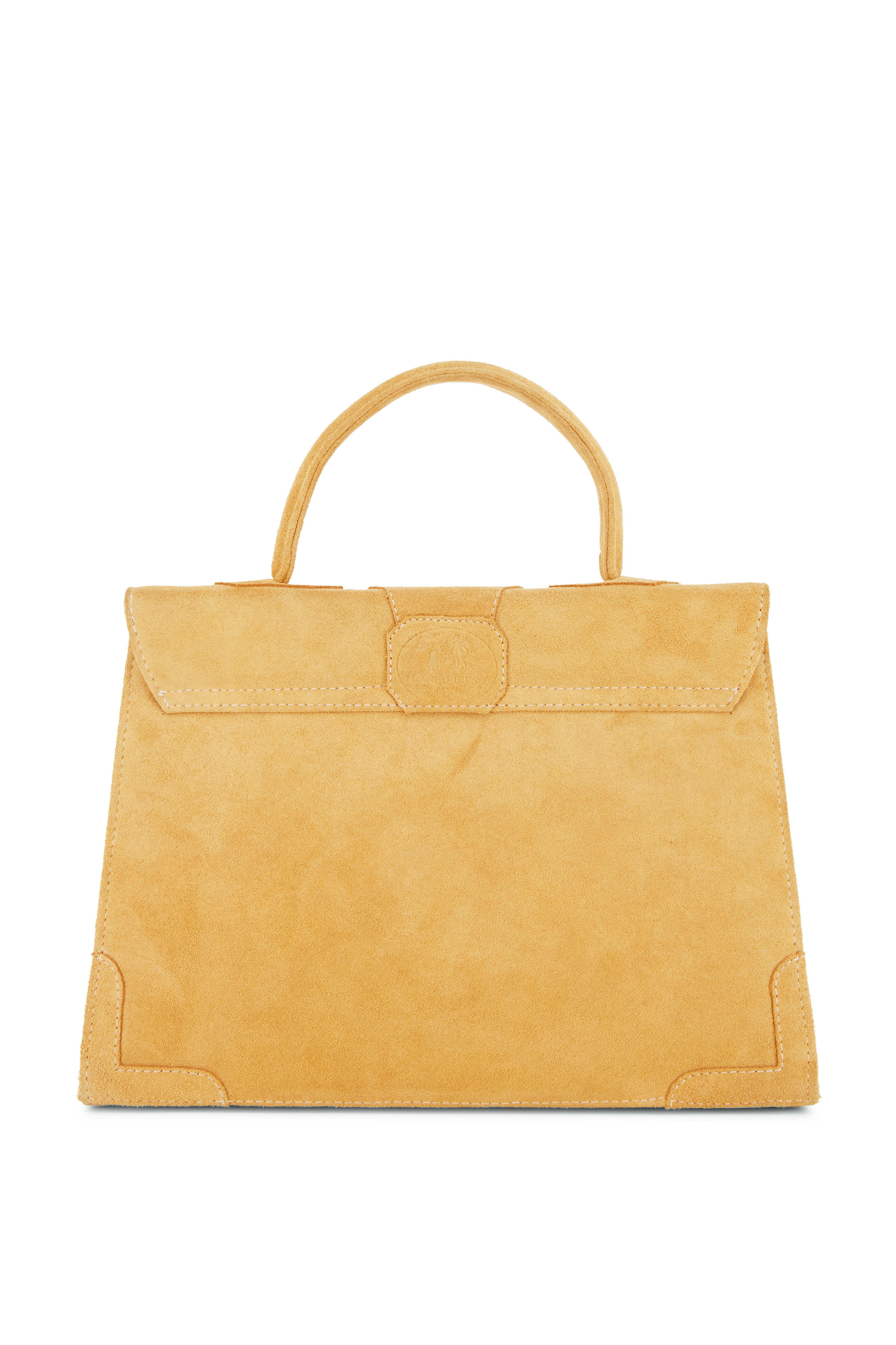 Marquise Paris - Yellow Boudoir Imperial Satin & Suede Shoulder Bag