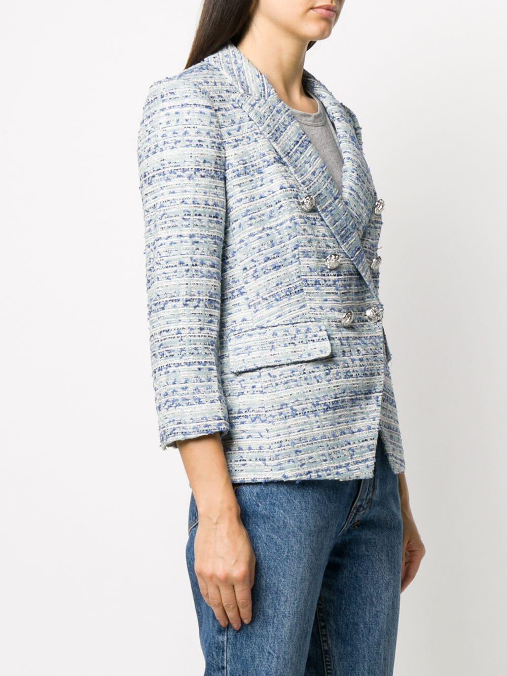 Veronica Beard - Empire Tweed Double-Breasted Dickey Jacket