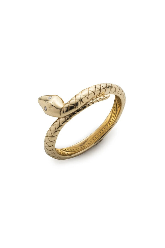 Foundrae - Yellow Gold Snake Wholeness Bookend Band