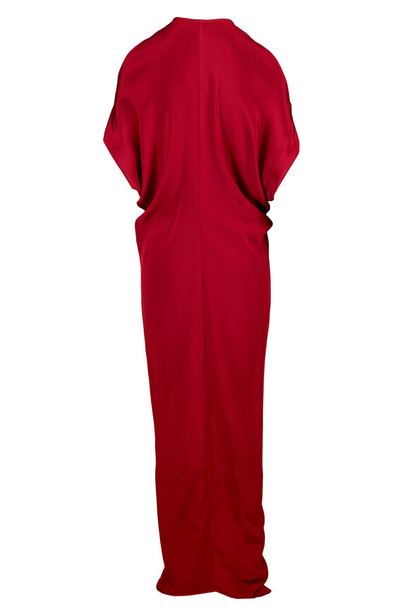 Zero + Maria Cornejo Miu Burgundy Silk Maxi Dress - view 2