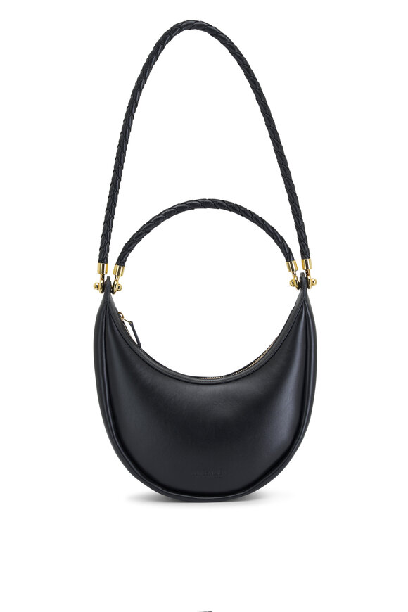 Bottega Veneta - Hula Hoop Black Leather Shoulder Bag