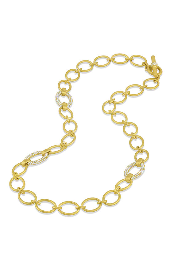 Leigh Maxwell 18k Yellow Gold Large Diamond Pave Chain - view 2