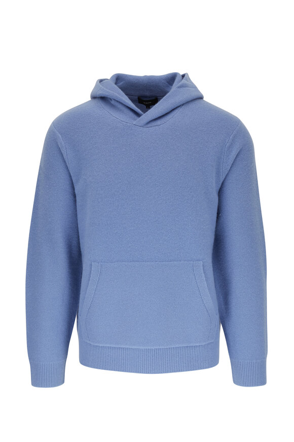 Vince Infinity Blue Boiled Cashmere Hoodie