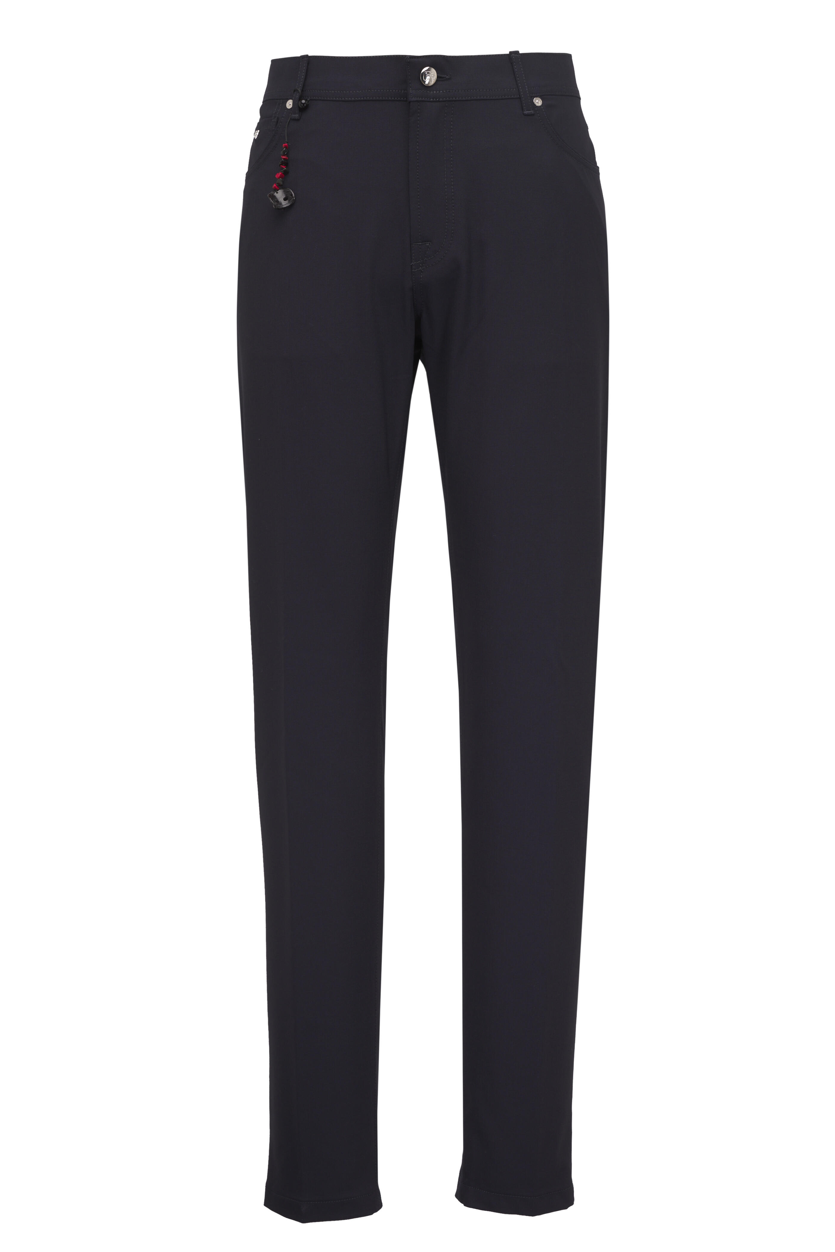 Marco Pescarolo - Navy Stretch Wool Five Pocket Pant