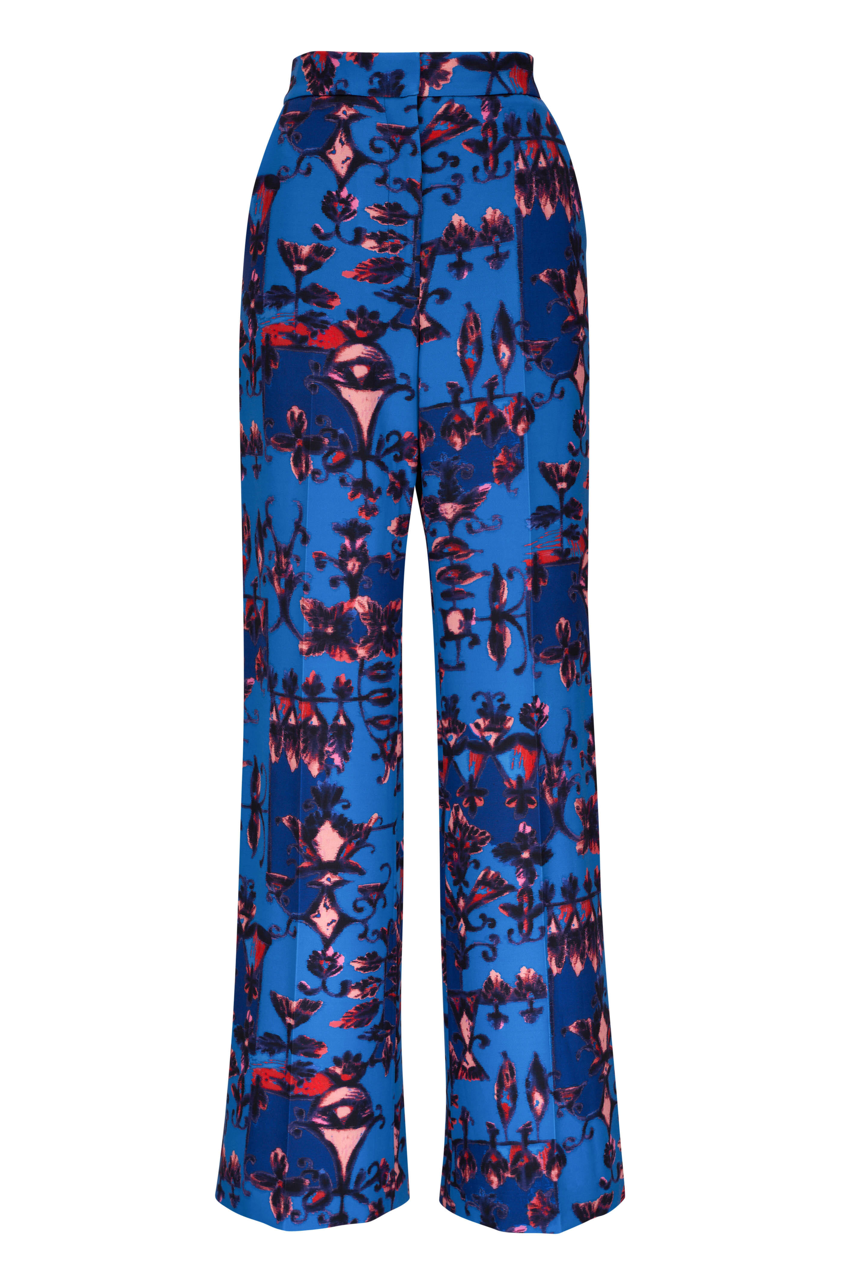 Lela Rose - Maggie Cerulean Vintage Floral Pant