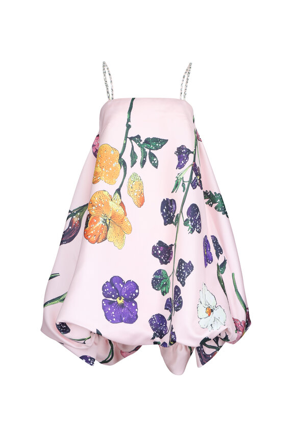 Leo Lin Patsy Wildbloom Embellished Puff Mini Dress