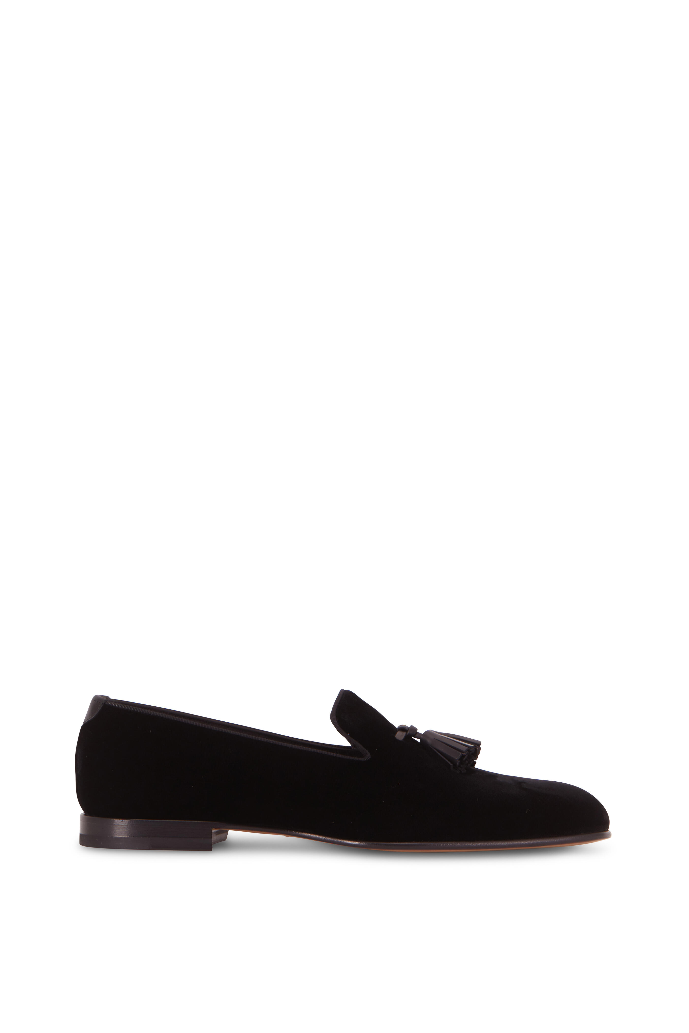 Tom Ford - Black Velvet Tassel Formal Loafer | Mitchell Stores display picture 3