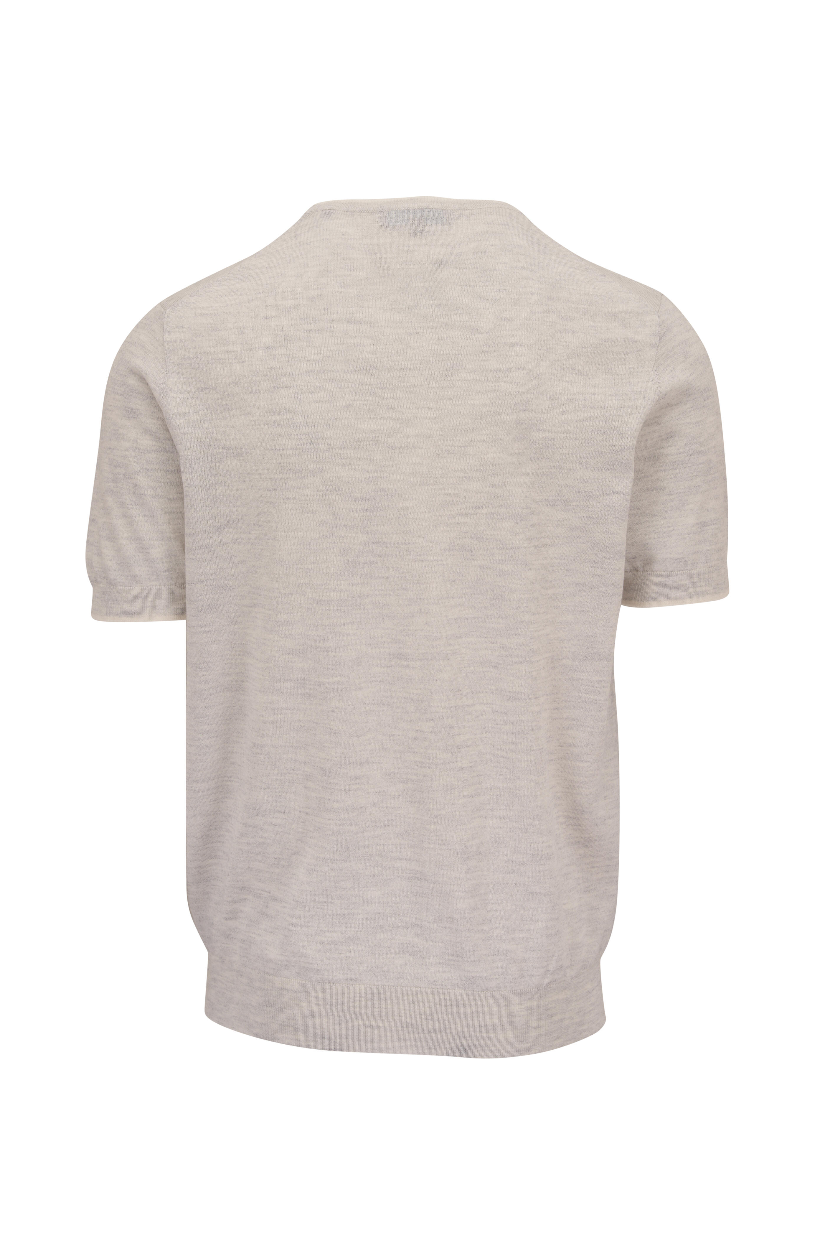 Patrick Assaraf Stretch Slim T-Shirt | White + Black