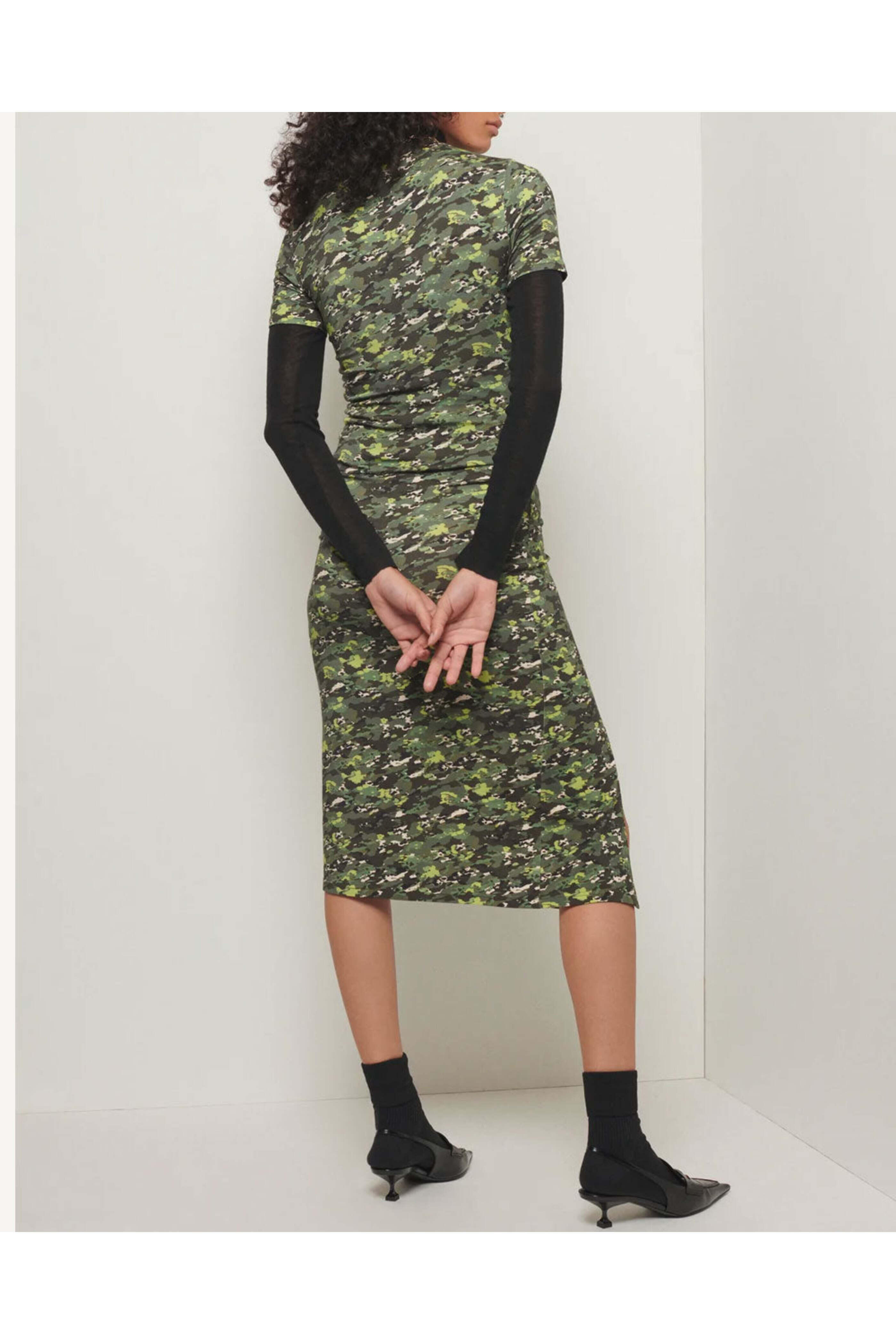 green emerald velvet dress Derek Lam 10 Crosby NARA Cotton Poly POPLIN Applique Dress,  Fatigue/Seafoam, 0 at Amazon Women's Clothing store