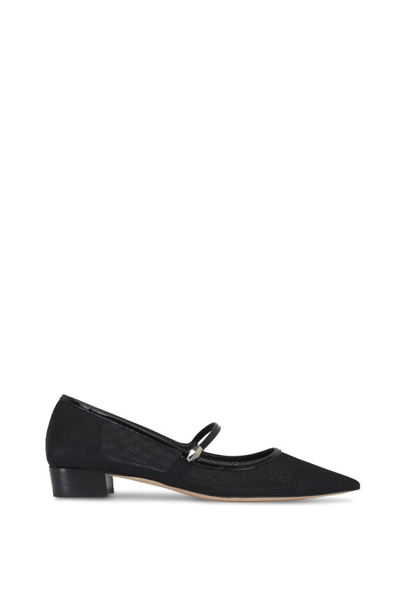 Jimmy Choo - Carolyn Black Mesh Ballet Flat, 25mm