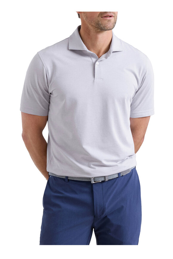 Peter Millar Albatross Gale Gray Piqué Polo - view 2
