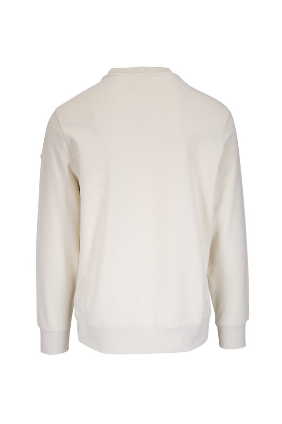 Moncler - White Logo Crewneck Cotton & Cashmere Sweatshirt