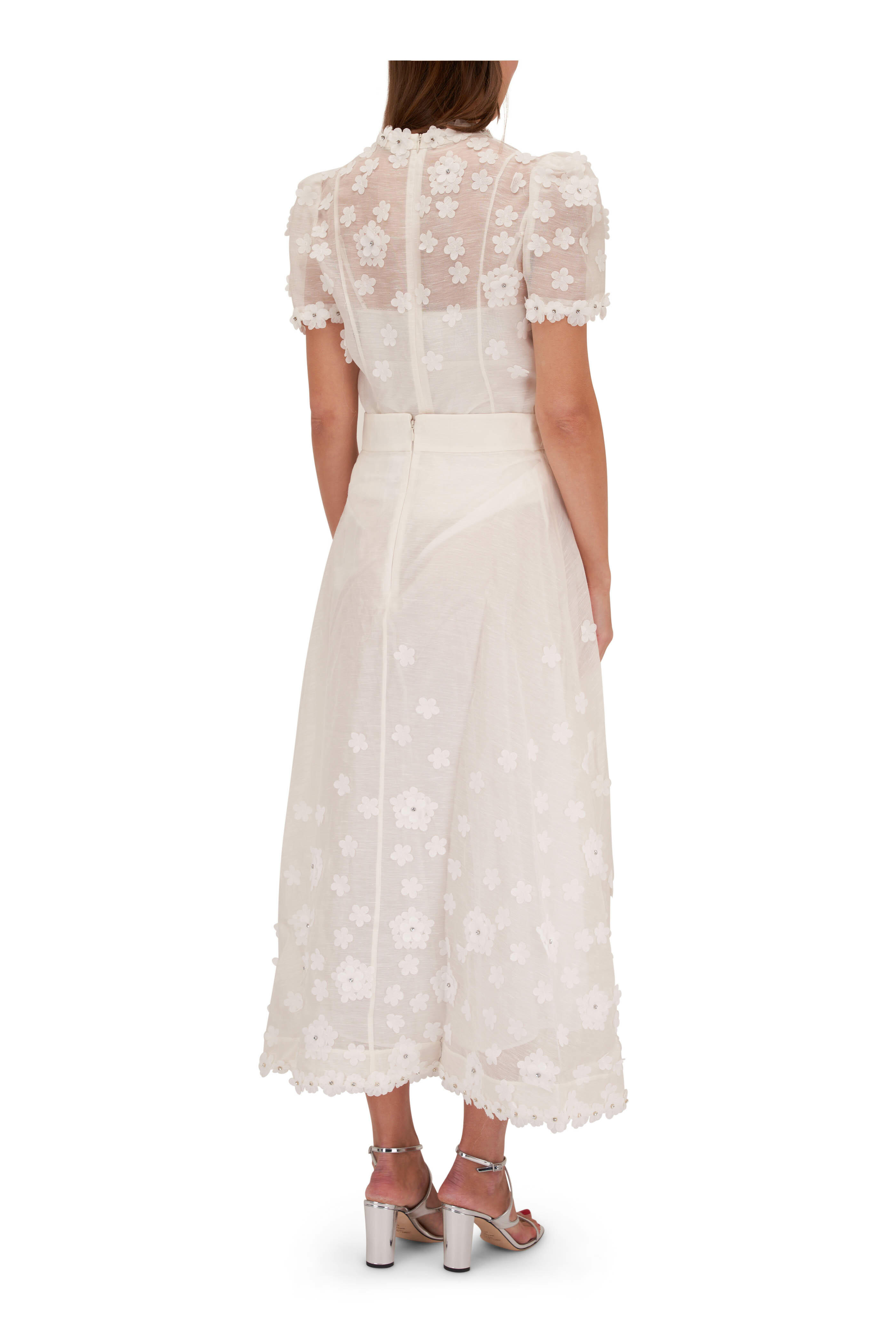 ワンピース ZIMMERMANN Women Mid Skirts 4561DSS254 IVORY WHITE Zimmermann - Matchmaker Lift Off Ivory Midi Skirt
