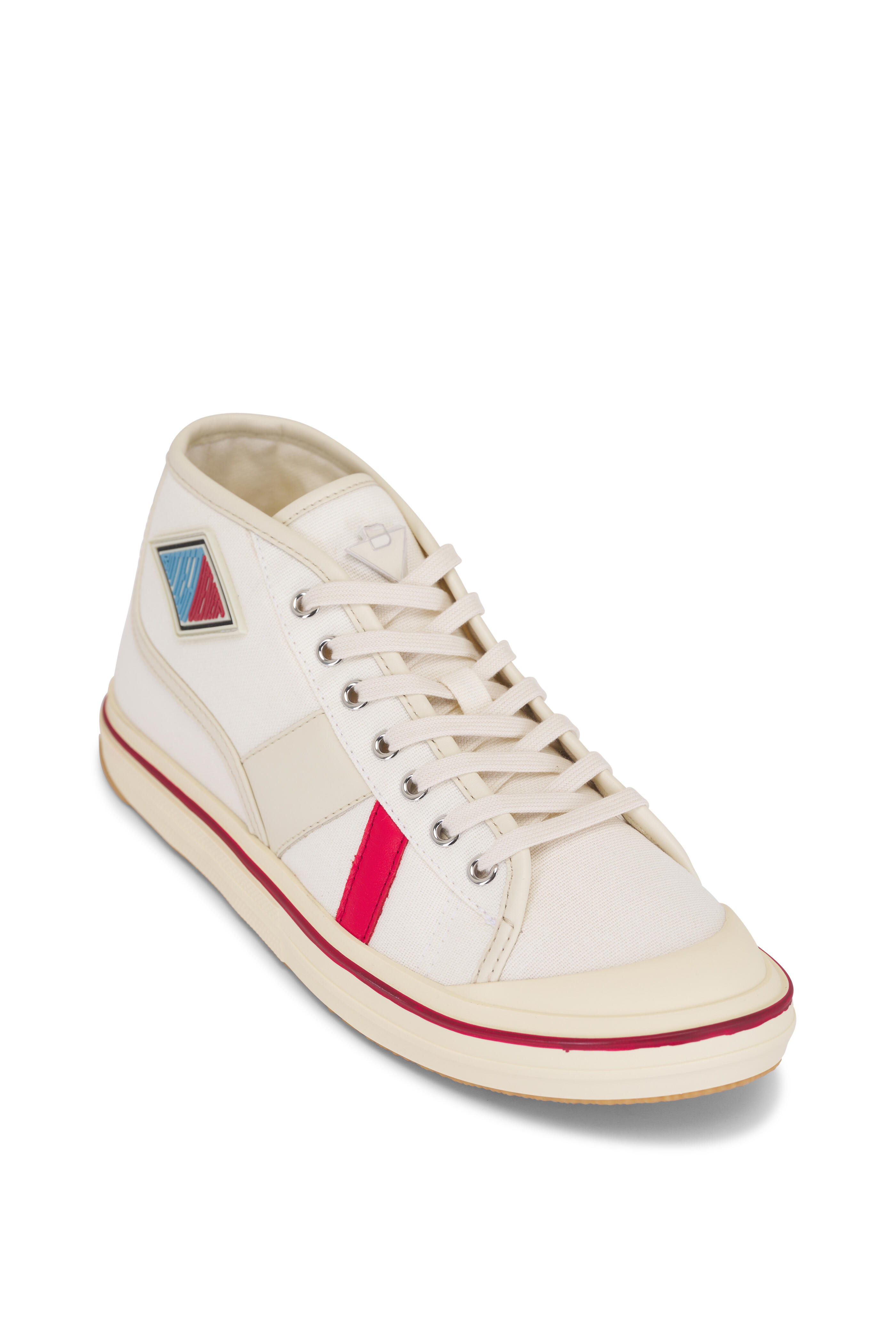 【関税＆送料込み】Bottega Veneta Eliot Mid-Top Canvas Snea Bottega Veneta Men's Eliot Canvas Mid-Top Sneakers | Neiman