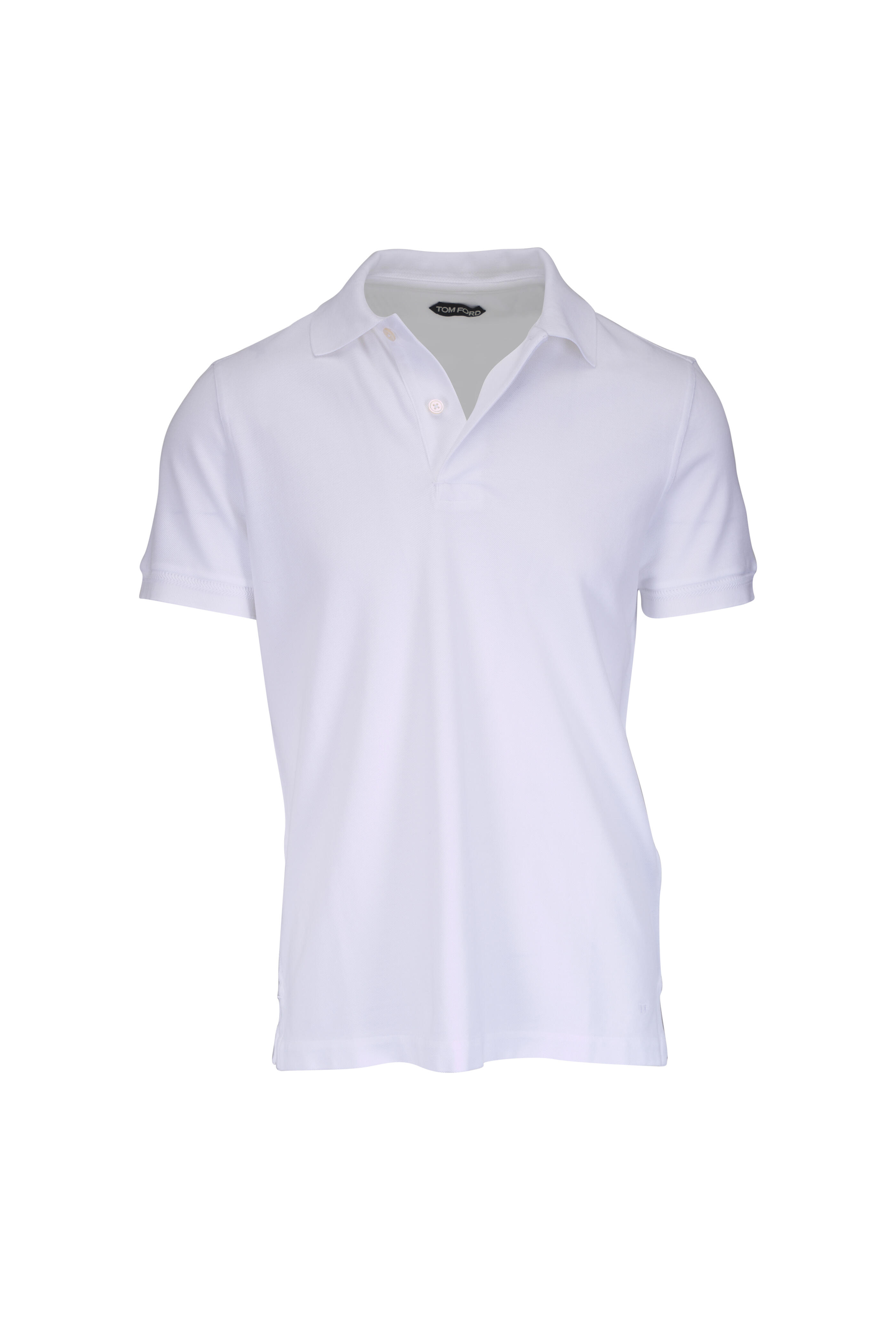 Tom Ford - White Cotton Pique Polo | Mitchell Stores Tom Ford - White Cotton Pique Polo | Mitchell Stores