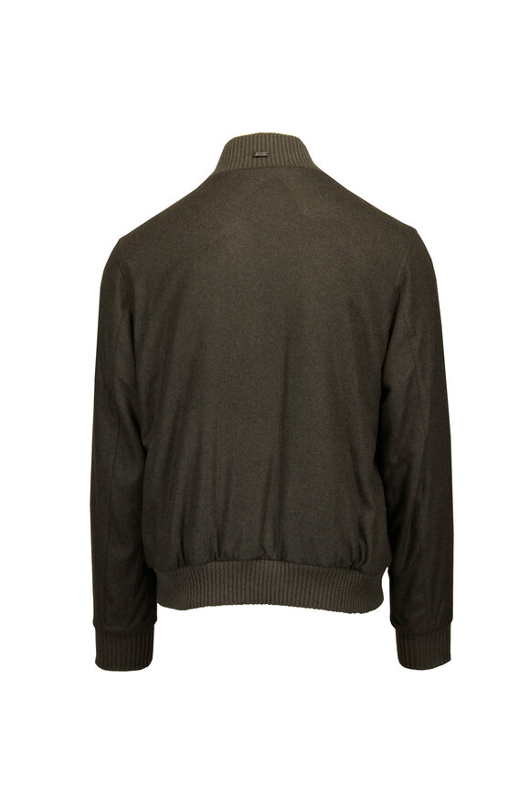 Fedeli Villard Green Mixed Media Jacket - view 2