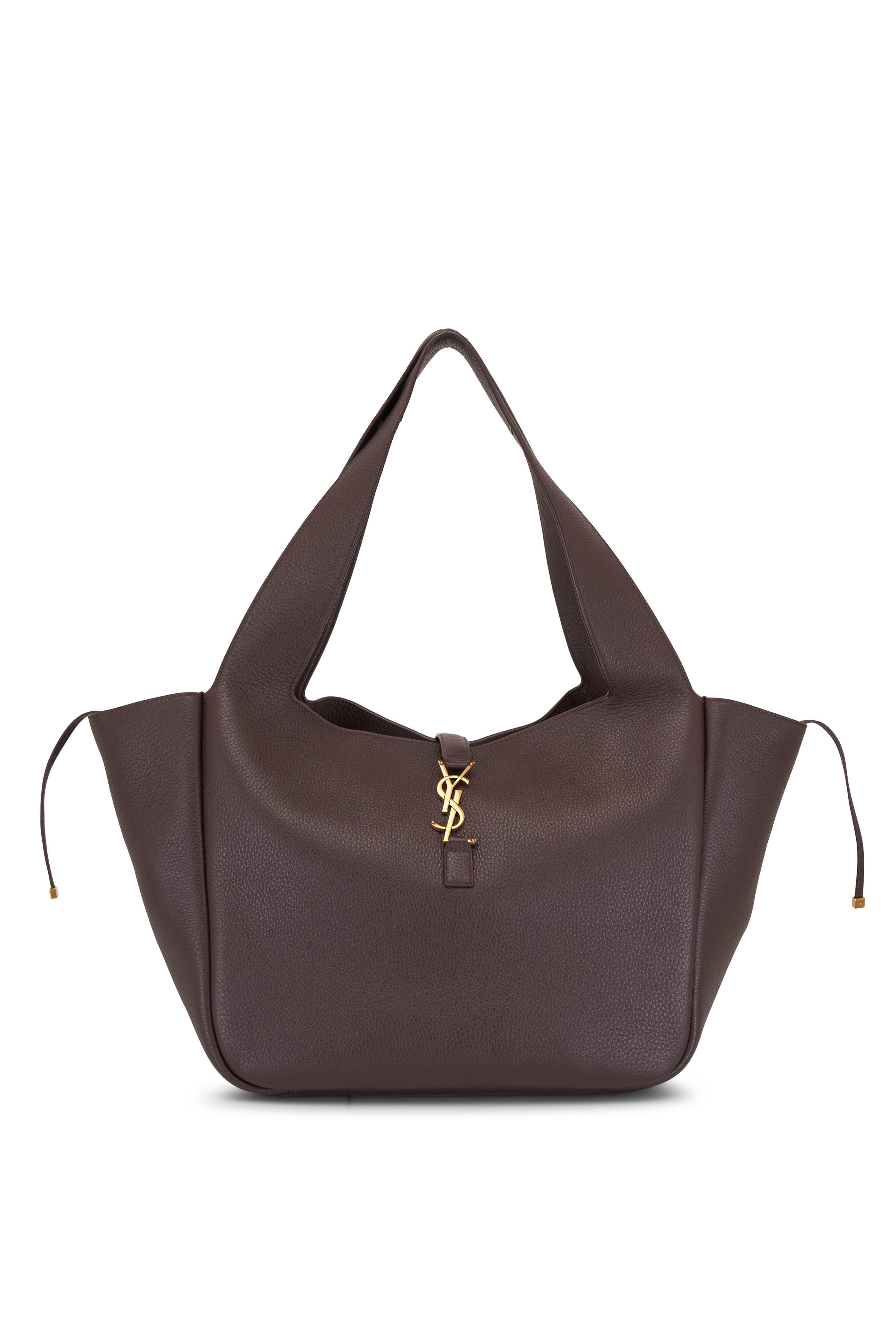 Saint Laurent - Large Le 5 À 7 Bea Marron Fonce Leather Tote