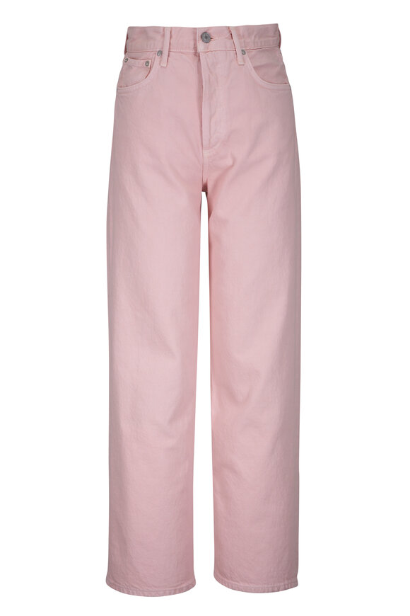 Agolde Ren Foundation Pink Wide Leg Jean