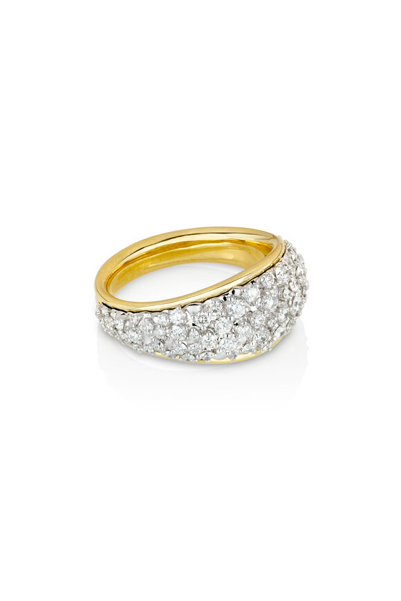 Paul Morelli 18k Gold Two Toned Tapered Confetti Ring - view 1