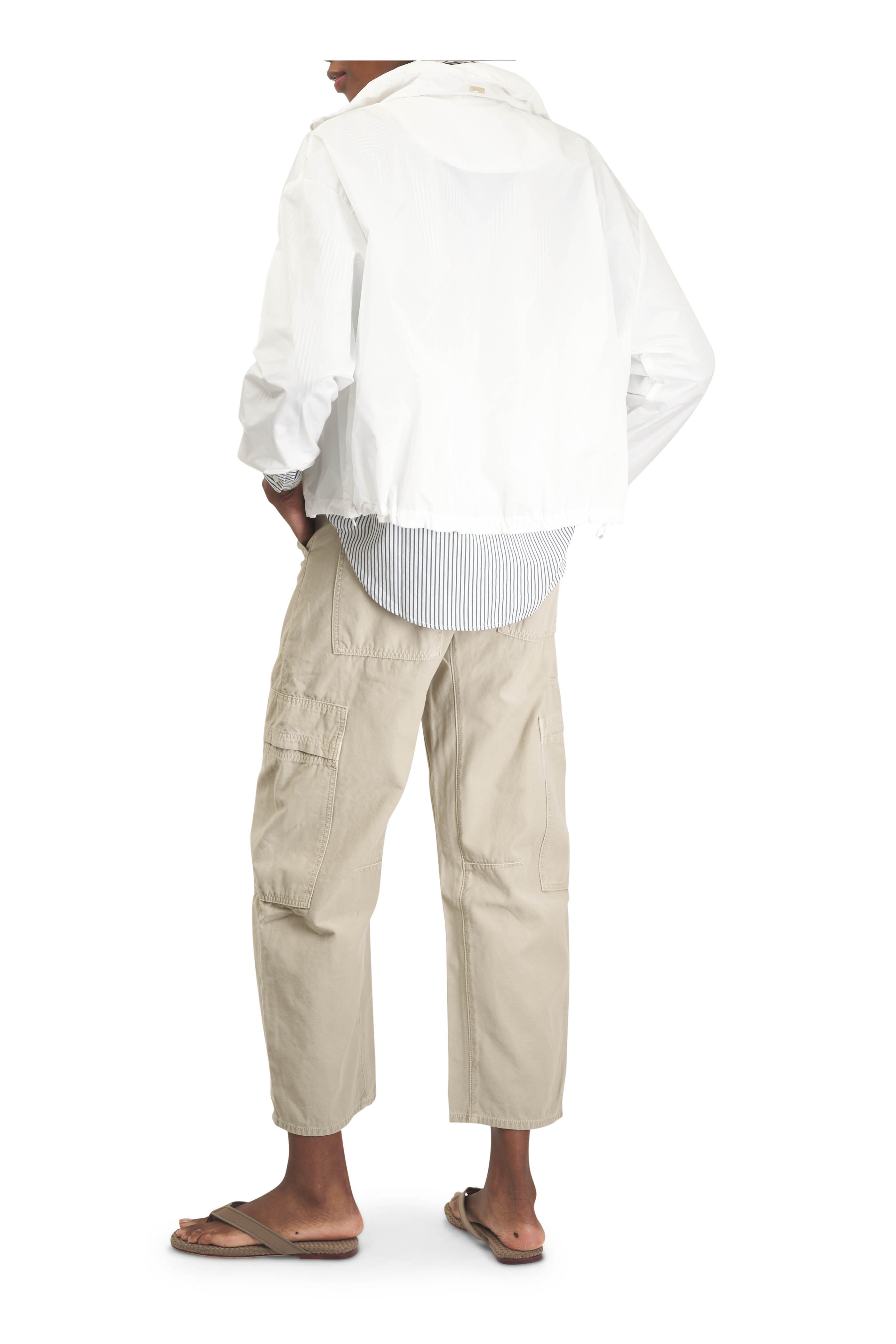 Herno - White Tachno Taffeta Short Jacket