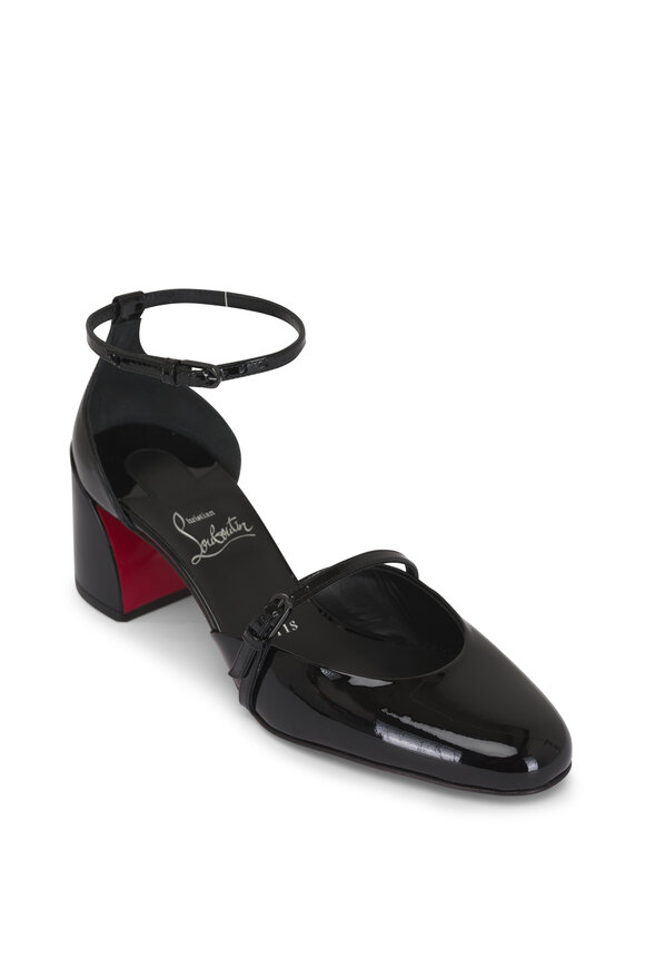 Christian Louboutin O Jane Black Patent Leather Pump, 55mm