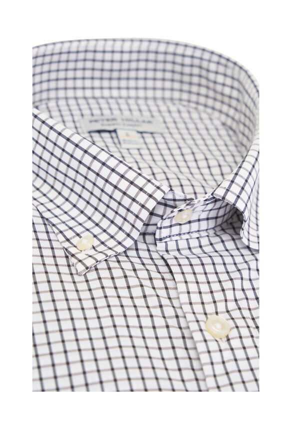 Peter Millar - Hanford Black Plaid Performance Twill Sport Shirt