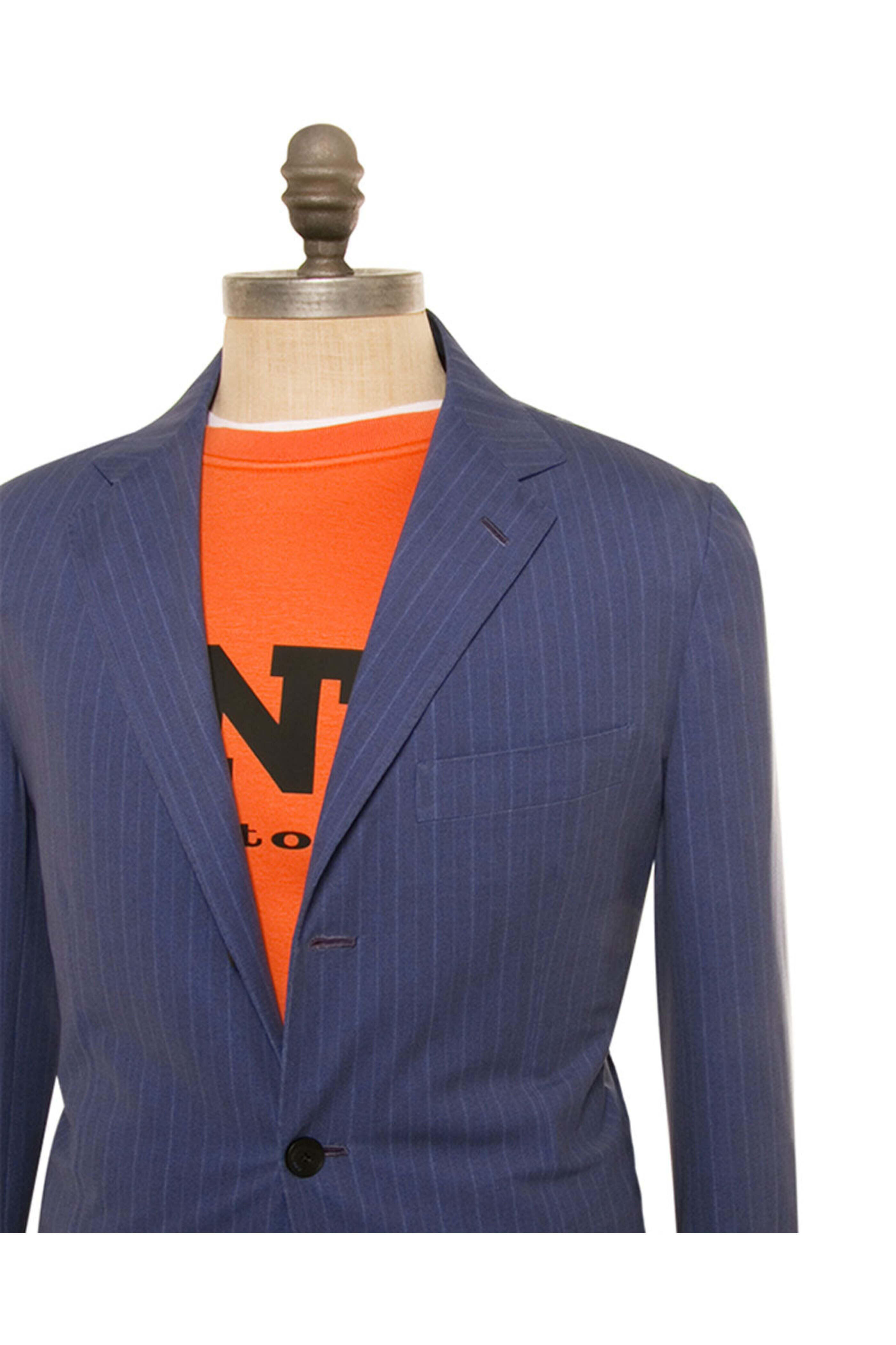 KNT - High Blue Tech Pinstripe Suit