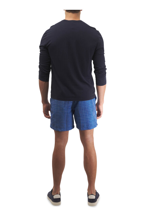 Orlebar Brown Standard Nova Blue Riptide Print Swim Trunks - view 3