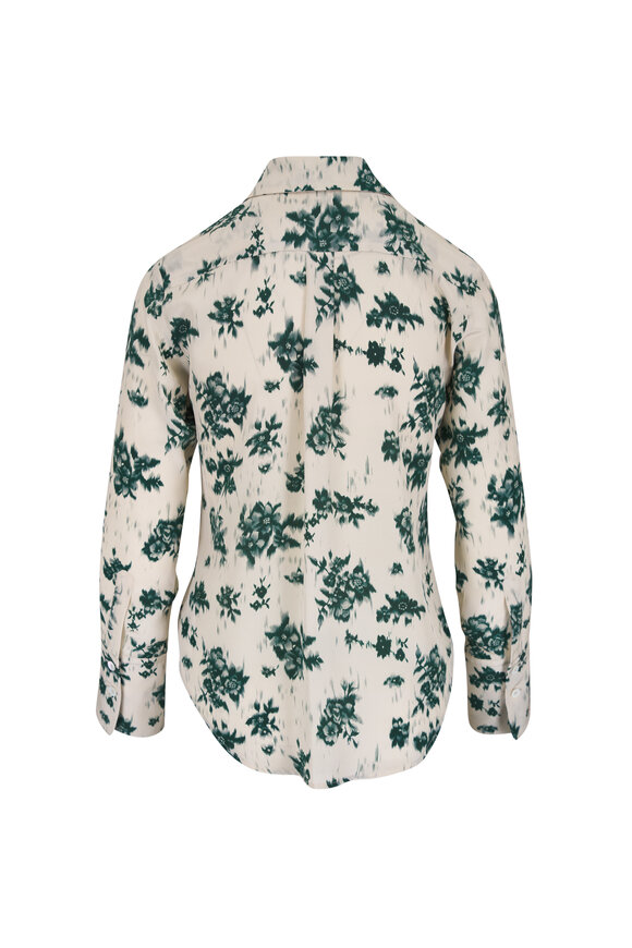 Odeeh Almond Chine Blossom Print Silk Blouse - view 4