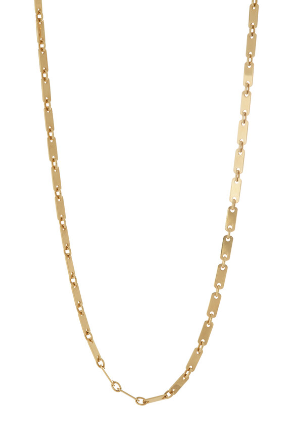 Sidney Garber 18k Yellow Gold Tab Chain Necklace - view 1