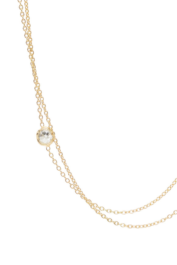 Renee Lewis Antique Diamond Two Chain Necklace - view 2