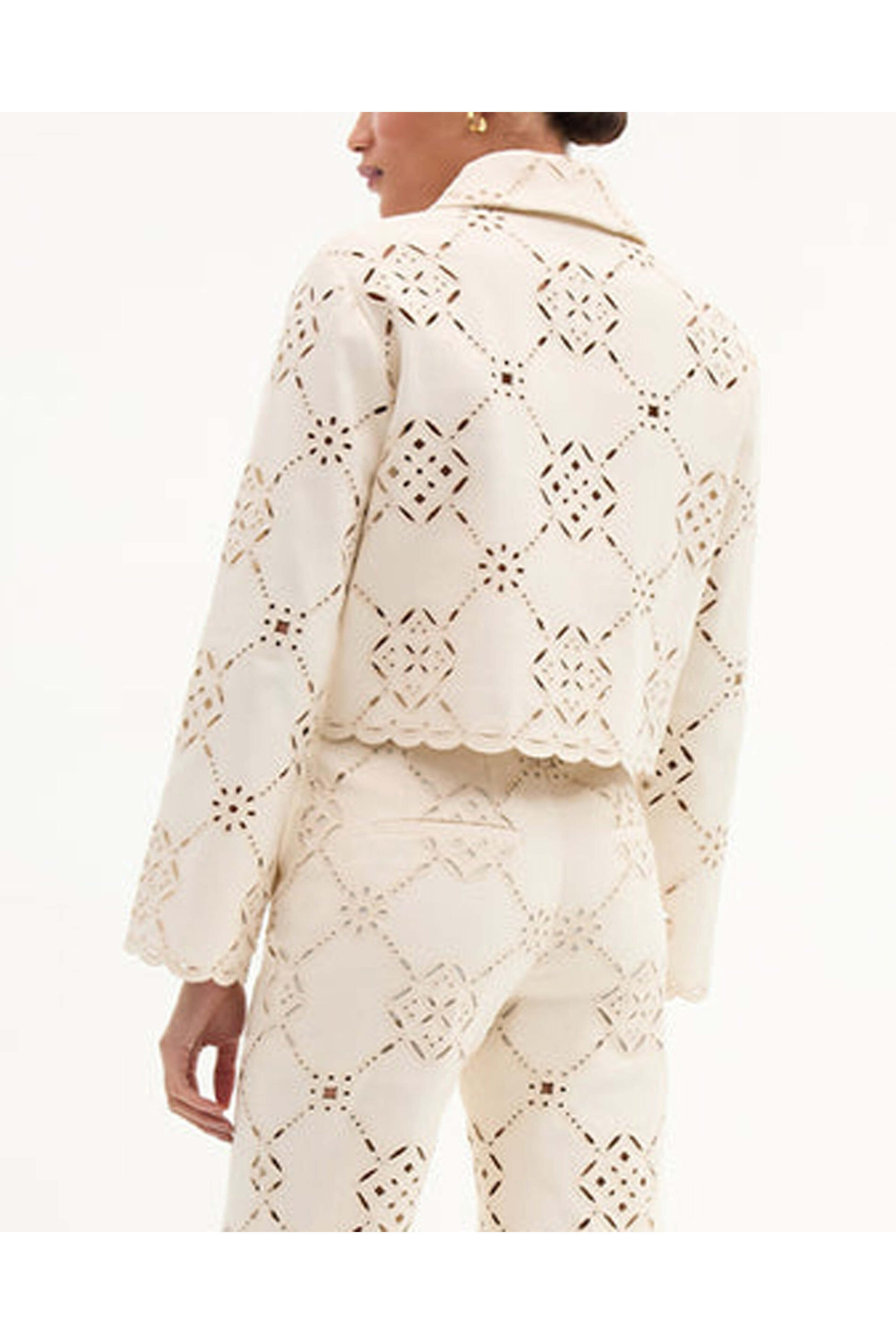 Veronica Beard - Ecru Eyelet Adelaide Jacket
