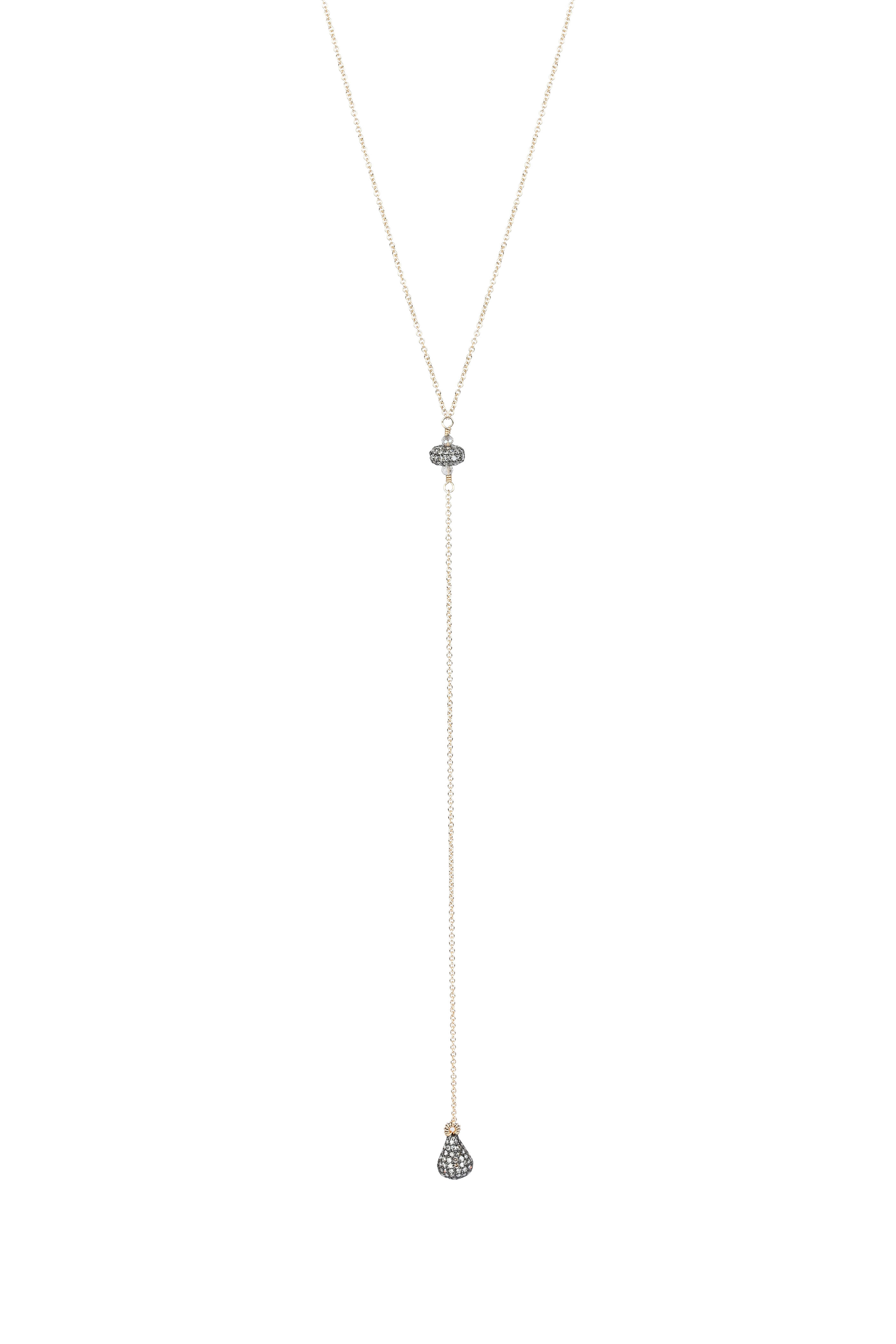 Dana Kellin - 14K Yellow Gold Labradorite & Diamond Necklace