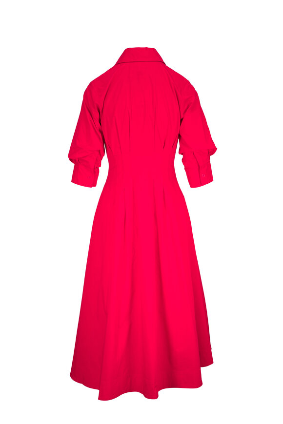 Jonathan Simkhai - Jazz Pintuck Fire Red Midi Dress