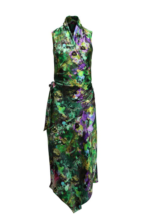 ワンピース ETRO Woman Dress Multicolor WRHA036999SA4A X0800 Etro // Black & Multicolor Graphic Print Long Sleeve Dress