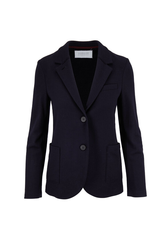 Harris Wharf Navy Blue Boyfriend Blazer