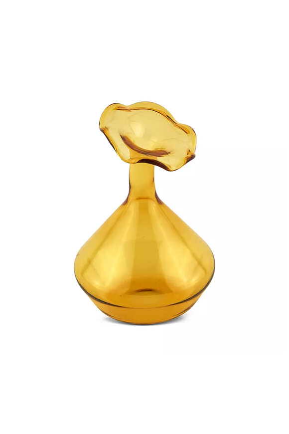 Tizo Amber Angled Neck Glass Vase