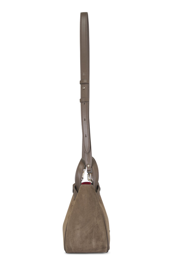 Christian Louboutin Mini Bettina Taupe Suede Tote - view 3