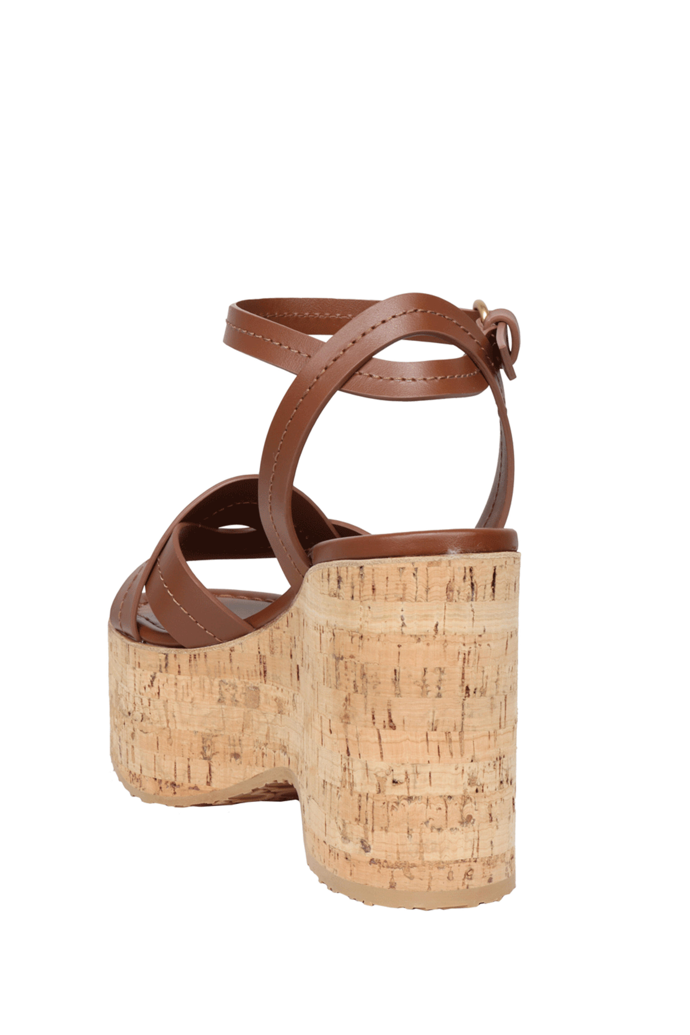 Gianvito Rossi - Havana Cork Brown Platform Wedge Sandal, 108mm