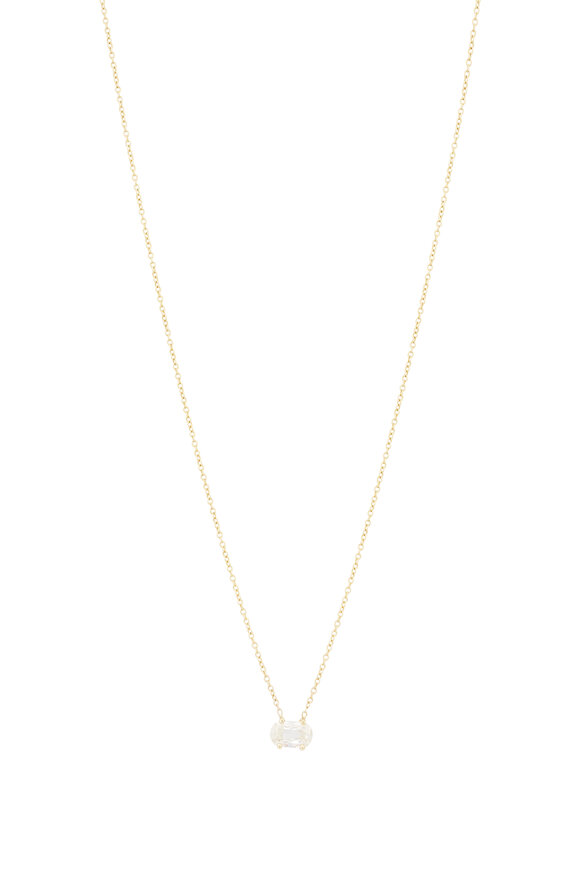 Kai Linz 18k Yellow Gold Single Rose Cut Diamond Necklace
