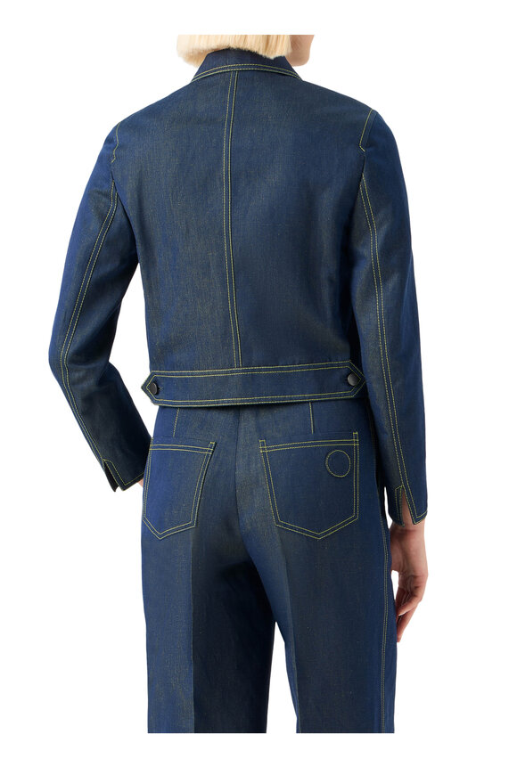 Akris Punto Dark Blue Denim Boxy Jacket - view 3