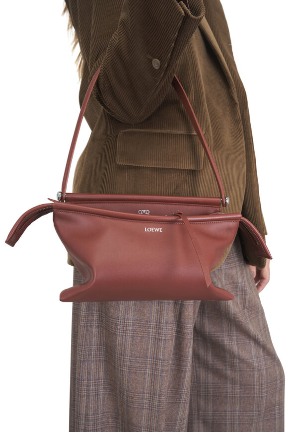 Loewe Small Whisker Brown Leather Shoulder Bag - view 4
