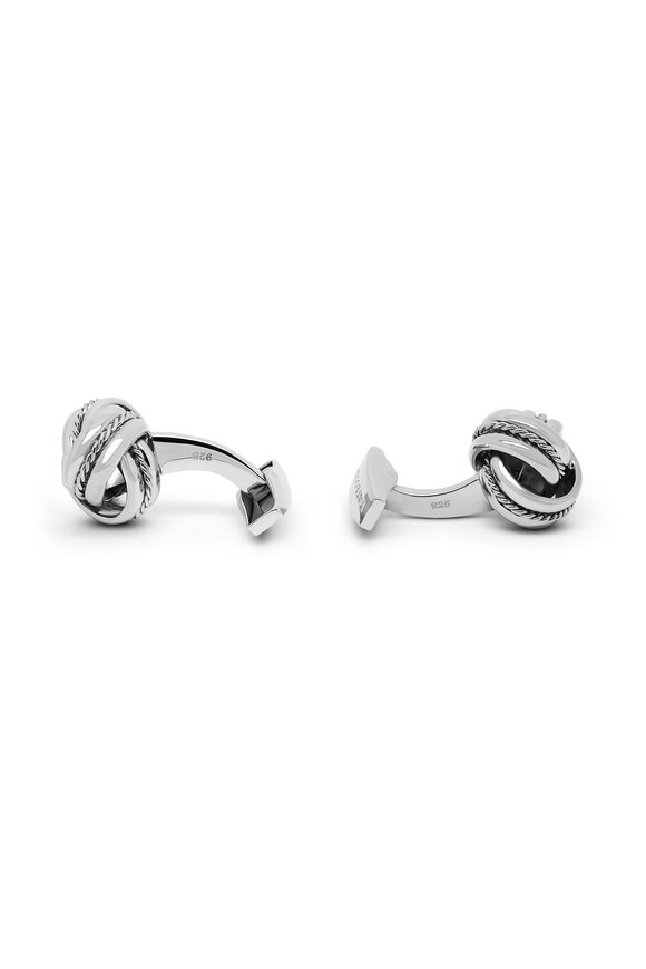 Tateossian - Royal Cable Knot Sterling Silver Cufflinks