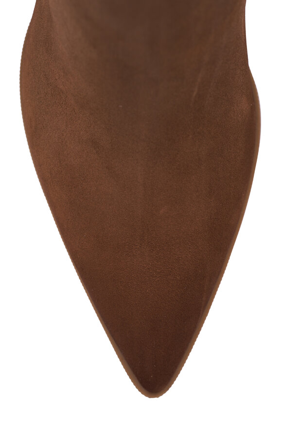 Santoni Estel Brown Suede Boot, 65mm - view 5